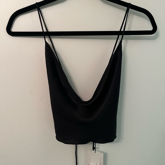 Zara Tops - Zara Black Satin Camisole Top